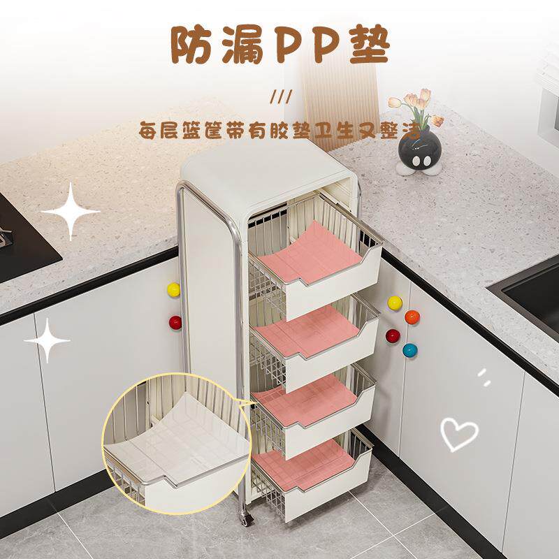 厨房蔬M523拉菜置物落地多层家用水果收式纳筐多功能抽储物架柜小