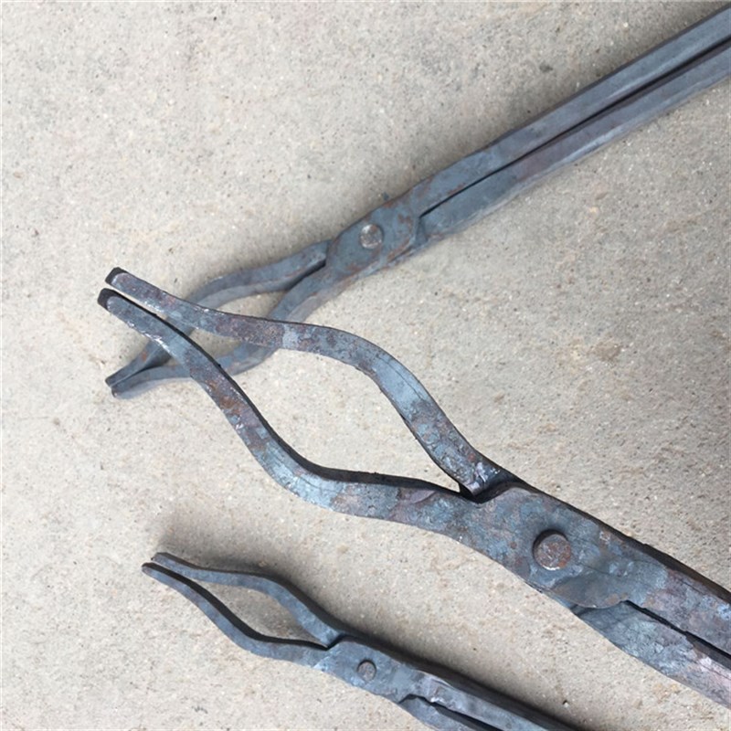 夹石墨坩埚钳 圆口扁嘴铁钳子 铸造铁钳熔铝化铜钳夹持类五金工具