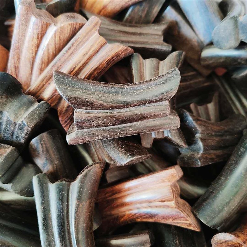 檀木工艺品 紫光檀黄花梨木手把件棺材 檀木挂件 红木文玩手把件