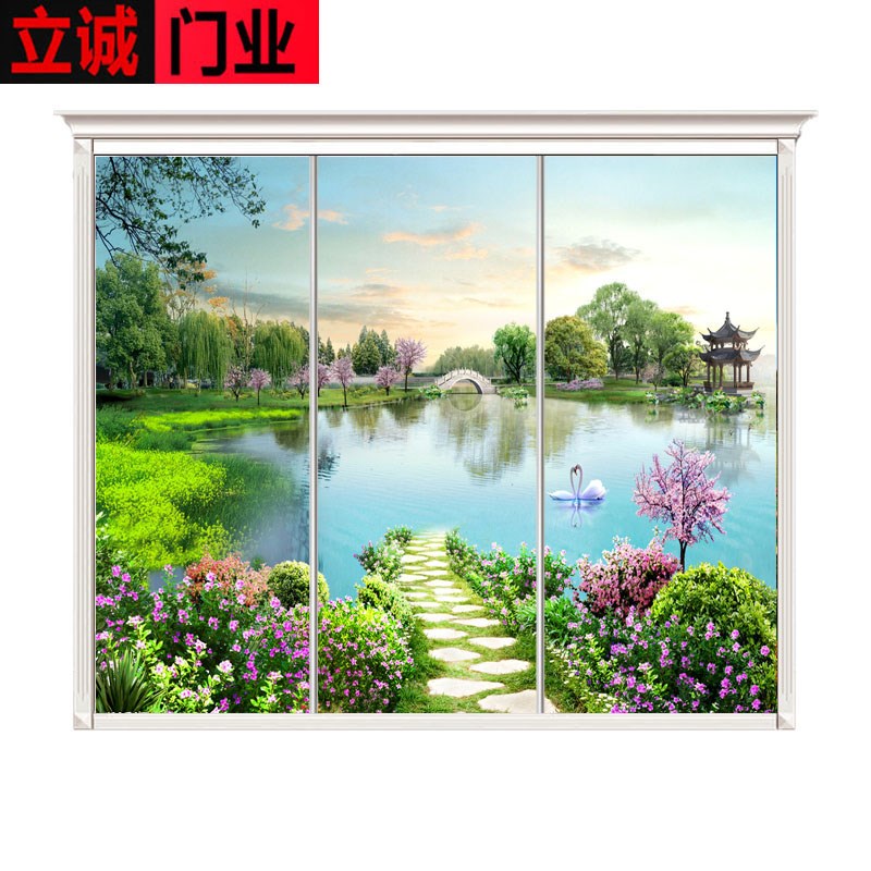 定制精品衣柜推拉门钢化玻璃移门衣橱滑门简约衣帽间隔断门现代门