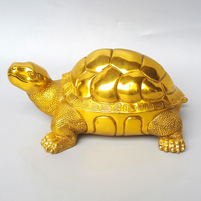 铜乌龟长寿龟大号金龟黄铜精铸老鳖中式摆件祝寿家居办公礼品定制