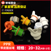 加厚ppr202532外丝堵头4分6分1寸带皮圈管堵PPR水管配件免生料带