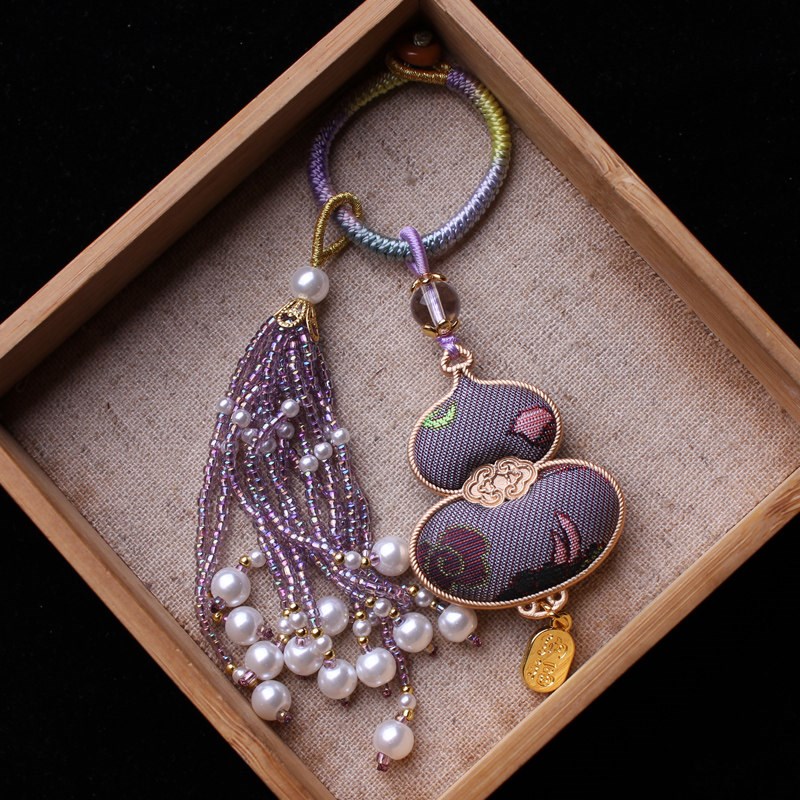 非遗成品宋锦葫芦挂件流苏包挂古风汉服挂饰diy车挂配饰配件