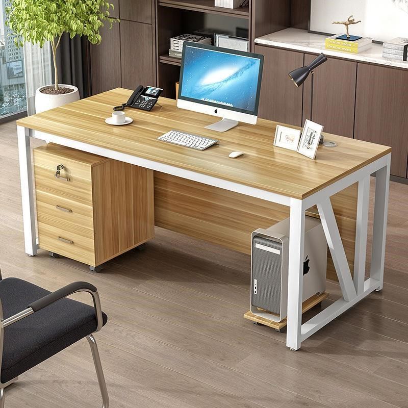 职员办公桌单人电脑桌简易办公室书桌简约现代家用写字桌子培训桌