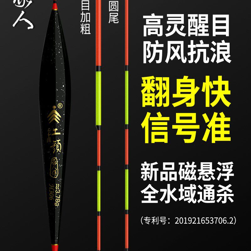 家人醒目加粗尾浮漂高灵敏磁悬浮鲫鱼漂冬季轻口野钓青鱼大物鱼漂