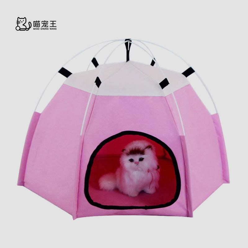 四季通用室外小型犬帐篷牛津布防水耐抓猫窝六角宠物帐篷