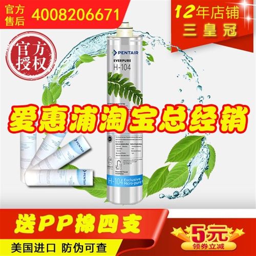 滨特尔 爱惠浦H100 H104滤芯 爱惠浦净水器滤芯H-100滤芯家用