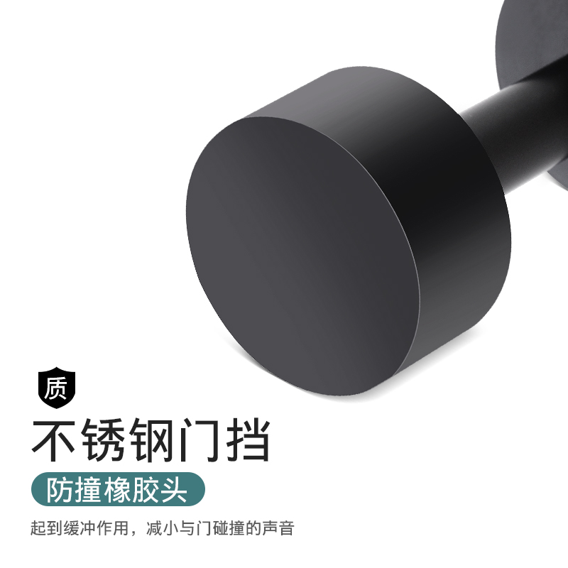 免打孔门顶 30不锈钢门后地碰防撞门吸门阻大门黑色橡胶门碰门挡