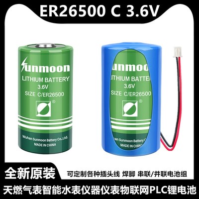 日月3.6V锂亚电池ER26500H物联网燃气表流量计智能仪表2号C型电池