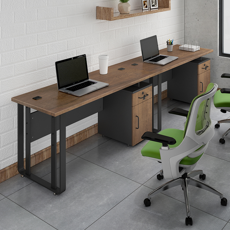 工业风写字楼单人位电脑桌办公室办工桌椅1.2米1.m工位家具