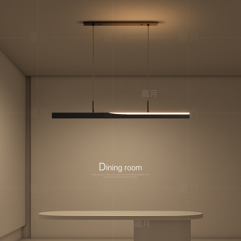 创意led吊灯简约现代长条餐厅灯客厅卧室灯设计师吧台灯中山灯具