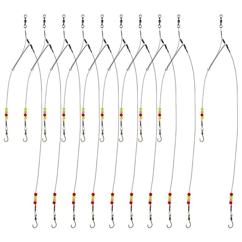 钓鱼4 6防缠绕7四8 9 12 14五15钢丝5子线双钩16成品10号11鲳鱼钩