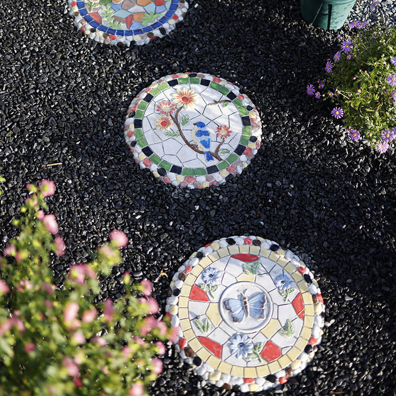 新室外垫脚石经典创意花园踏步板防滑别墅铺路汀步石庭院草坪装饰