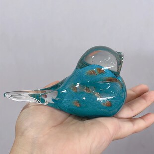 中古渐变复古重工意大利穆拉诺工艺高级纯手工琉璃花瓶花器插花