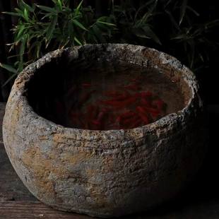 明清庭院石槽老石器老石雕古董案头狮子太湖石灵璧石茶桌石窗石鼓