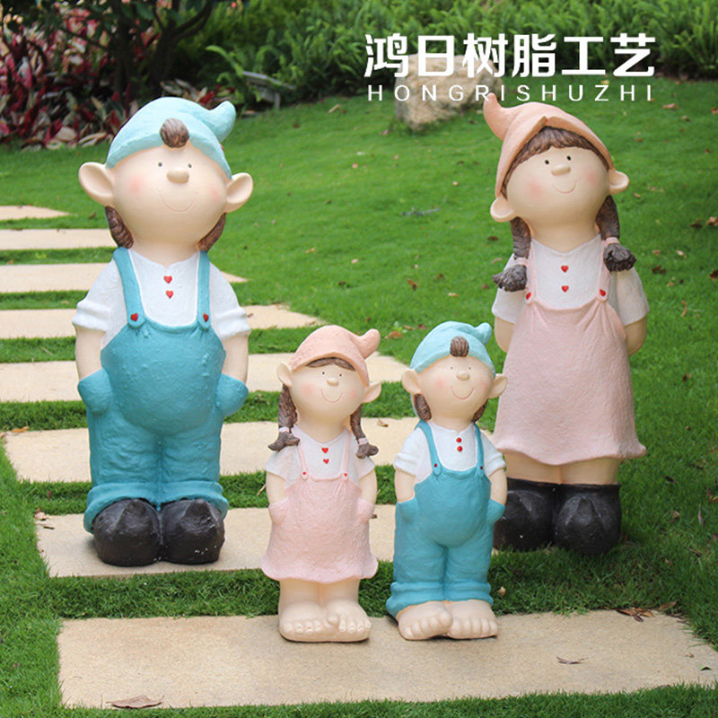 花园装饰 庭院别墅院子摆件户外幼儿园草坪装饰卡通人物雕塑摆件
