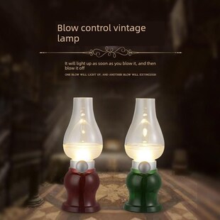 热销款创意覆古吹控灯led怀旧煤油灯调光usb供电led小夜灯