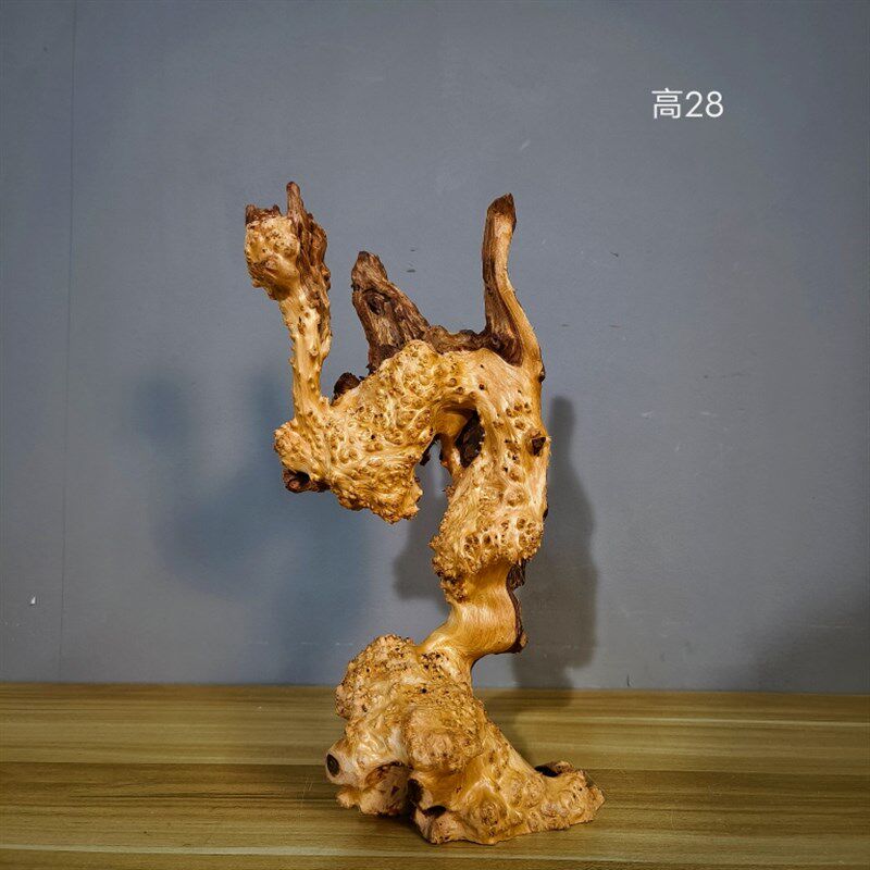 天然风化枯木造景根艺树榴茶室酒店博古架玄关装饰家居禅意摆件