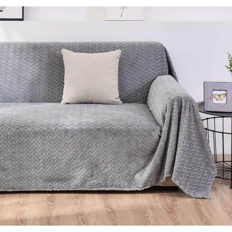 加厚高级感沙发盖布巾毯子米套全盖三直垫万能罩排人现代白色沙发