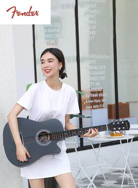 Fender纷达单板41寸初学者吉他学生38寸新手练习男女生入门琴民谣