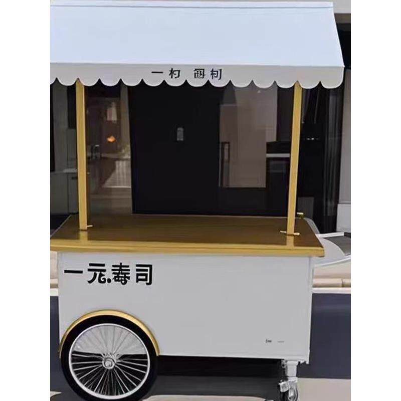 户外摆摊小推车多功能活动车网红促销展示商用手推地摊架移动餐车