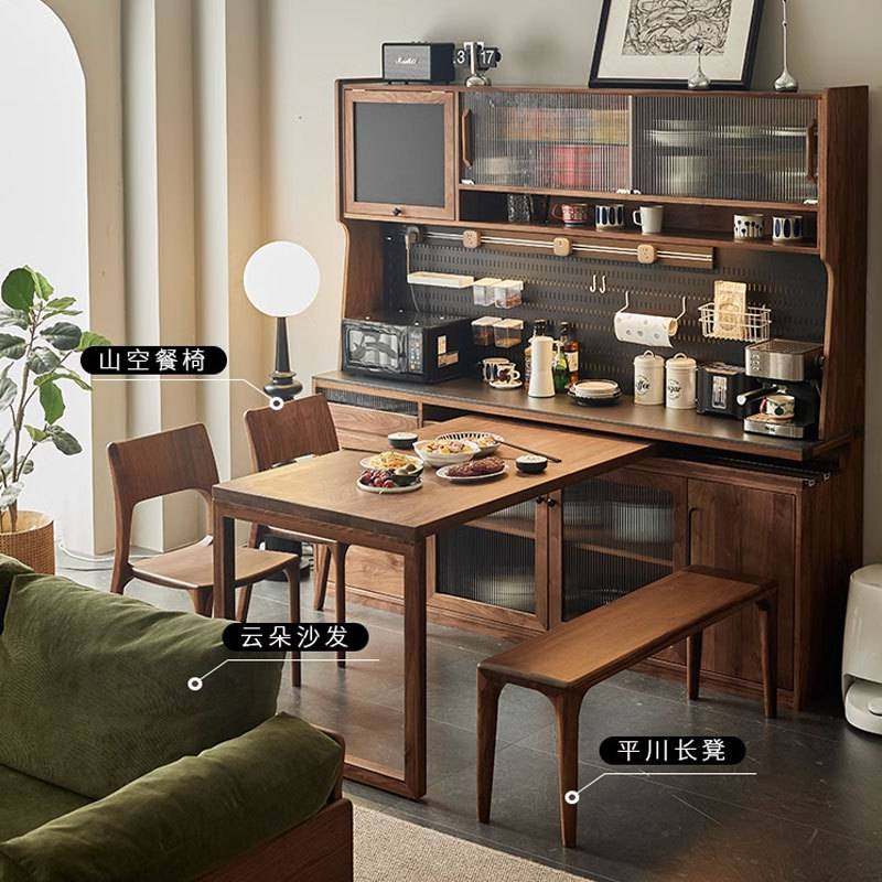 北美黑胡桃木餐边柜可旋转餐桌隐藏式一体靠墙实木边柜客厅吧台柜,玩具/童车/益智/积木/模型,垂直悬浮玩具,淘宝优惠券,粉丝福利购,淘宝优惠卷