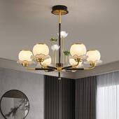 全铜新中式 AL684835吊别墅简客厅灯现灯代约餐具厅中国风大厅灯20