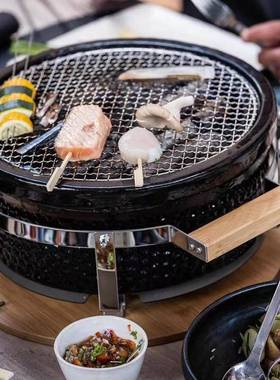 KKQHI用MSTONE户外野型营日陶式瓷烧烤架家庭院便携烧烤炉小烤肉