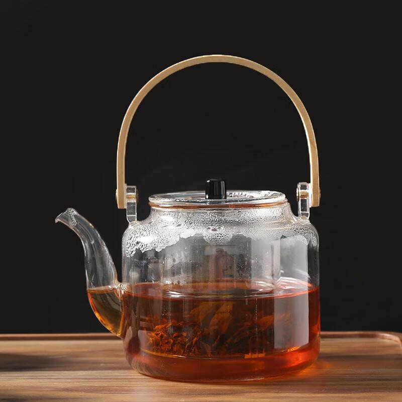 玻璃蒸dtl0006煮茶器水电泡茶耐提梁烧陶炉套装围炉壶煮热茶装备