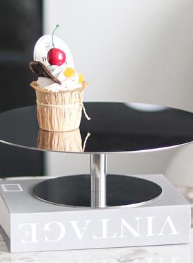 房约轻奢镜TAD面托盘果盘双层水简果点心盘样板餐酒店桌厨房软装