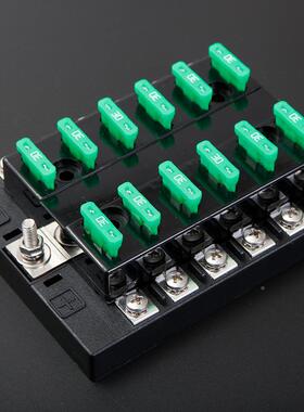 厂家直销汽车插片保险座透一WQ20182进多出1路明丝盖防水保险丝座