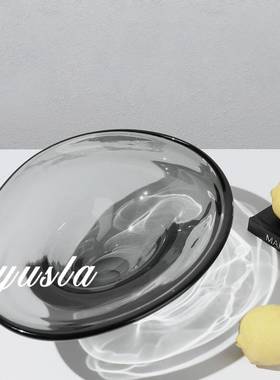 简约NPE果盘摆件客厅茶几水吧餐厅台柜干果盆酒店装饰品软几何摆