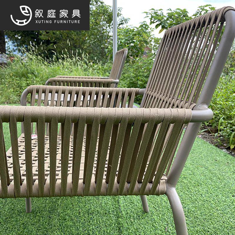 叙室22-6-20-外庭院休闲绳椅子户庭外宿别墅民酒店藤艺桌椅编茶几