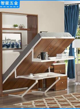 一正翻双层架书桌形床五IHV金配件隐小户型床柜体式隐形床折书叠