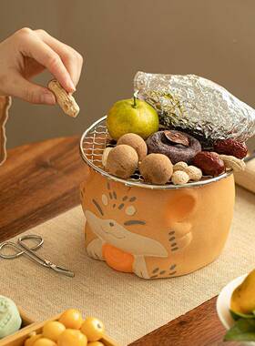 豹富围陶炉煮茶套装家用木炭烧炉烤火炉炭粗烧水煮茶壶取暖碳CL20