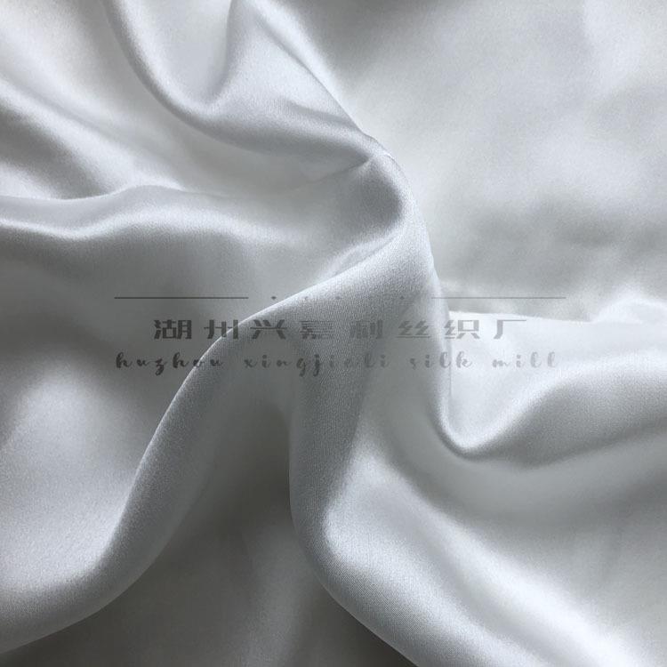 mm素绉1缎114门幅真丝布料面2料100桑蚕胚丝染色出口QSQ品质