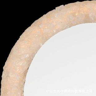 高端洗面台化镜妆299镜浴室镜客玄厅关装 饰镜前灯轻奢天然晶水石