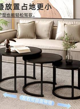 欧D568热销属茶几简约现代小户型网红轻奢茶室几金卧小圆桌式子边