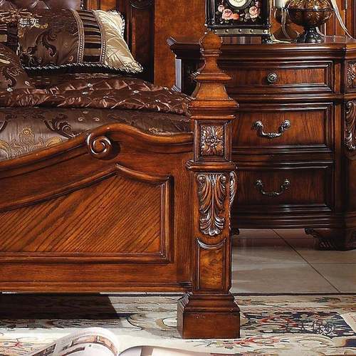 美式全实木1B2322床.8米头欧式层床复古主卧室婚双人床床垒德株麦