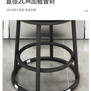 吧台椅奢家用高脚凳简约吧凳高椅子商用椅铁艺酒吧椅902前台轻圆