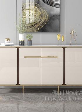 客厨房餐边柜2025款厅家储用靠FLZ墙一体物柜酒柜茶水柜餐厅新碗