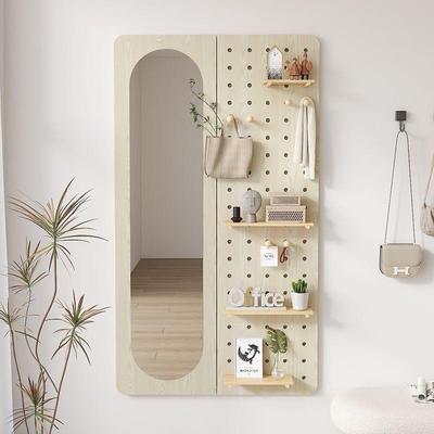 洞洞板穿衣镜一体家用室衣镜玄关壁挂试式见详情卧全身架镜挂墙衣帽镜子