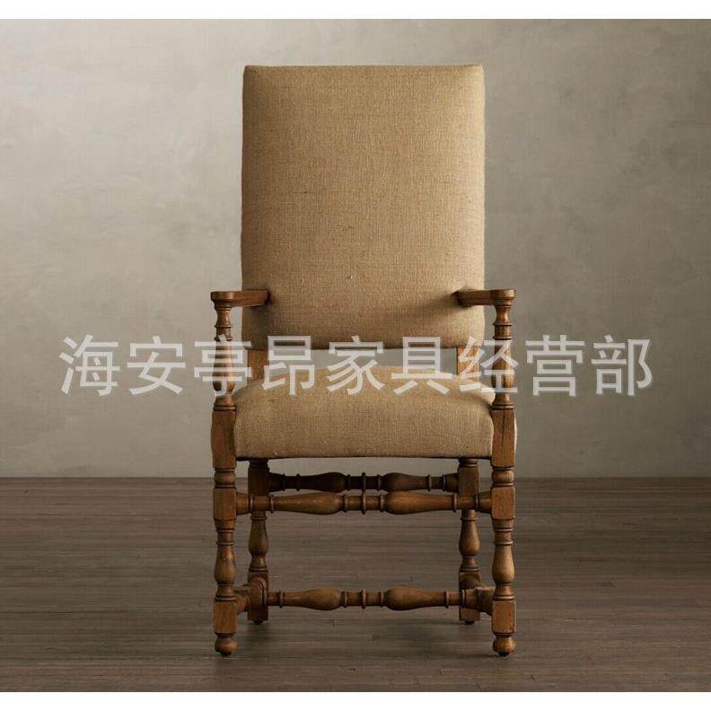 美式乡桌村实木旧做旧餐桌桌法0式复古怀长客厅实木椅组合样板房
