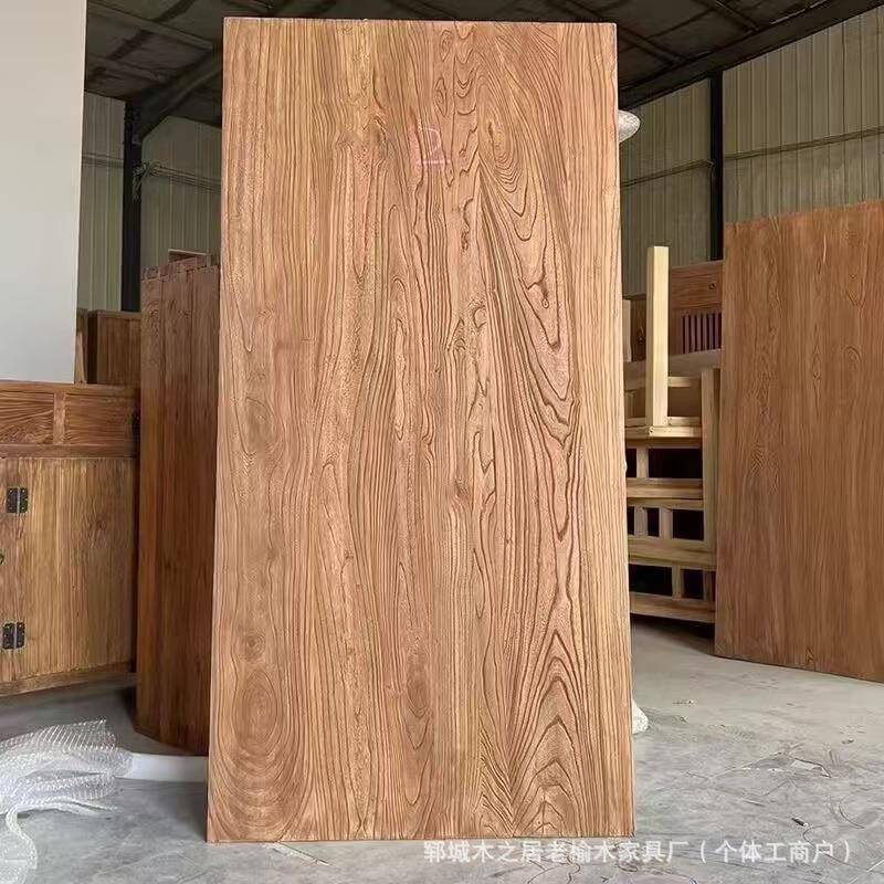 老榆木吧实板木风飘窗书桌板民宿茶桌面板台复古怀QQP旧原化木餐