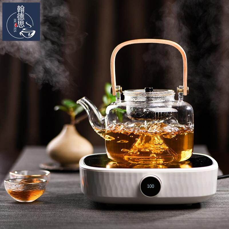 HCNTES蒸汽煮茶壶玻璃家用客厅办公室耐高温白茶煮茶器电陶炉套装