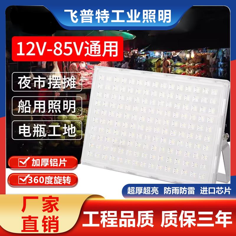 低压LED投光灯12V24V36V48V船用电瓶夜市摆地摊大功率防水照明灯