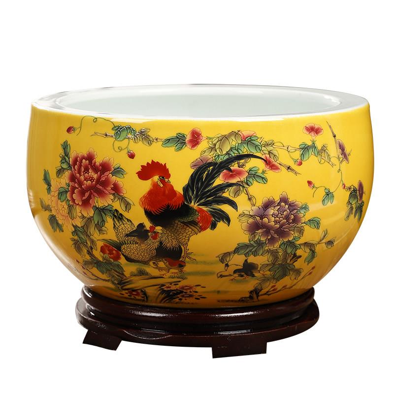 精品陶瓷花盆多肉植物中国风大盆景园艺盆栽青花加厚种吊兰绿萝盆