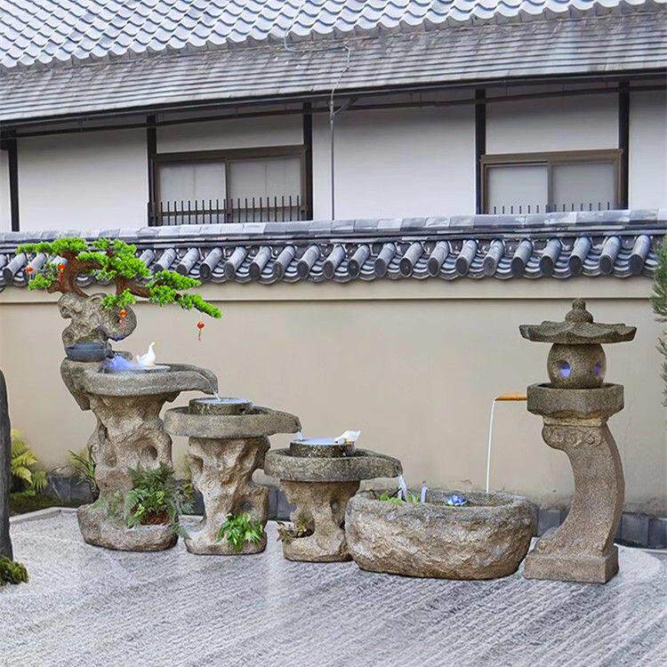庭院花园布置假山流水喷泉太湖石造景落地摆件客厅阳台鱼池装饰品