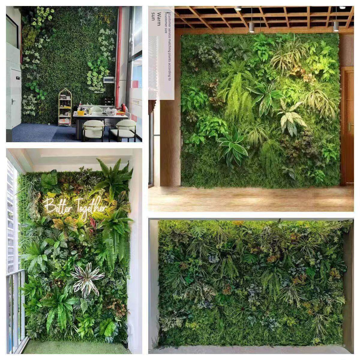 模拟绿色植物墙植物墙花墙绿色植物背景门阳台装饰假花塑料防褪色