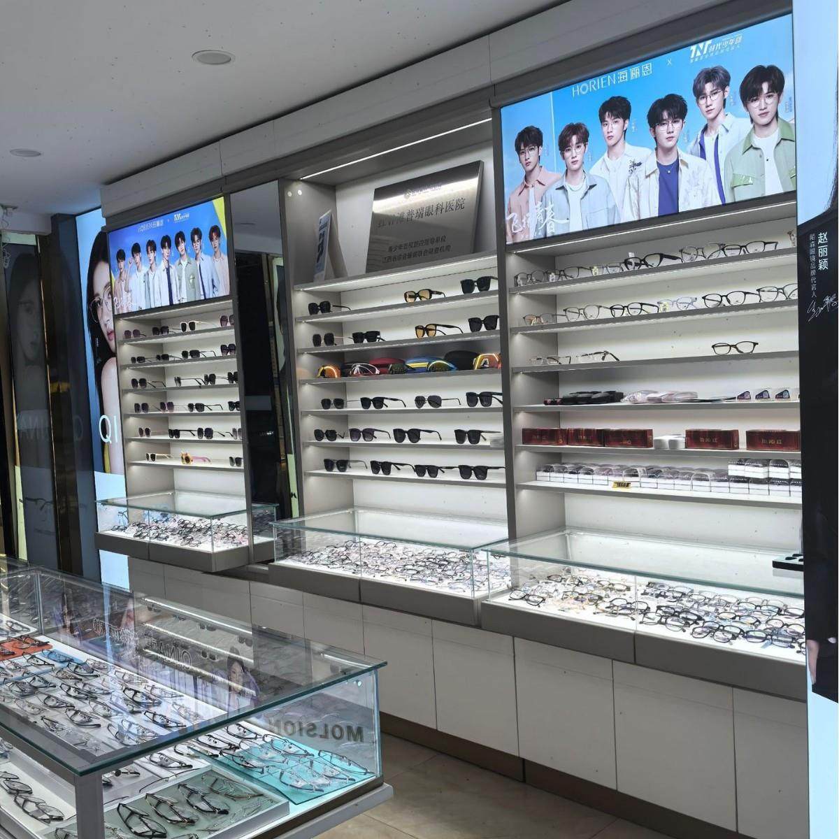 时尚眼镜店展示柜高柜 玻璃低柜太阳眼镜货架烤漆展柜玻璃展柜,商业/办公家具,X展架/易拉宝,淘宝优惠券,粉丝福利购,淘宝优惠卷